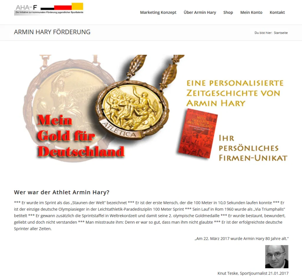 ARmin Hary Förderung